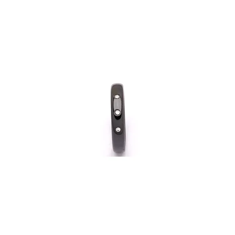 Vihkisormus musta teräs 0,024 ct