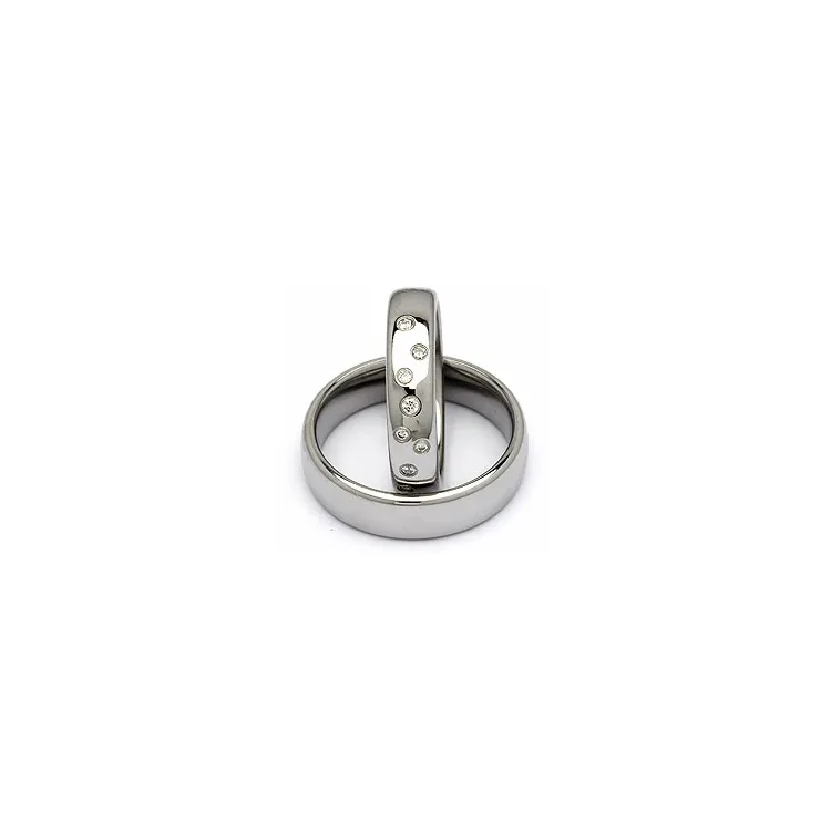 Vihkisormusta teräs 0,126 ct