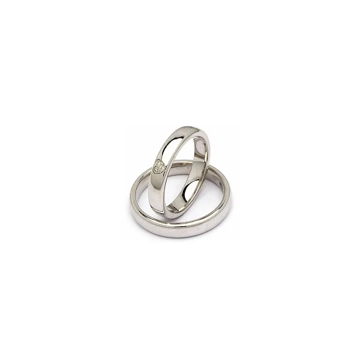 Vihkisormusta hopea 0,03 ct
