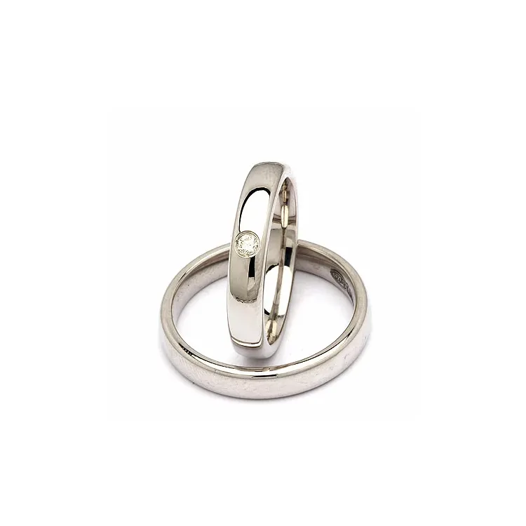 Vihkisormusta hopea 0,05 ct