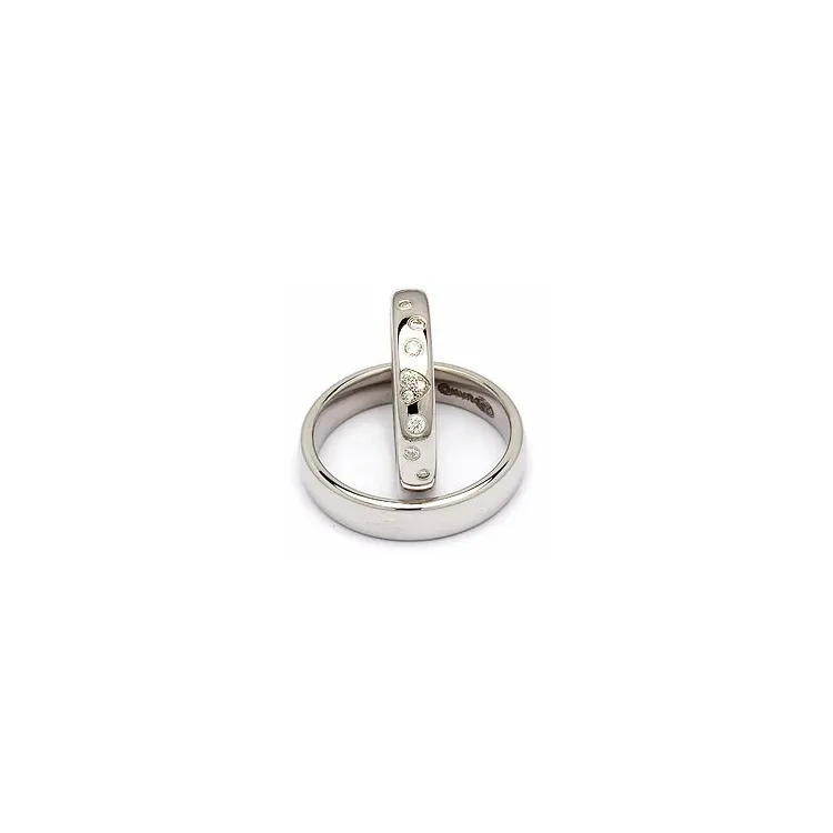 Vihkisormusta hopea 0,13 ct