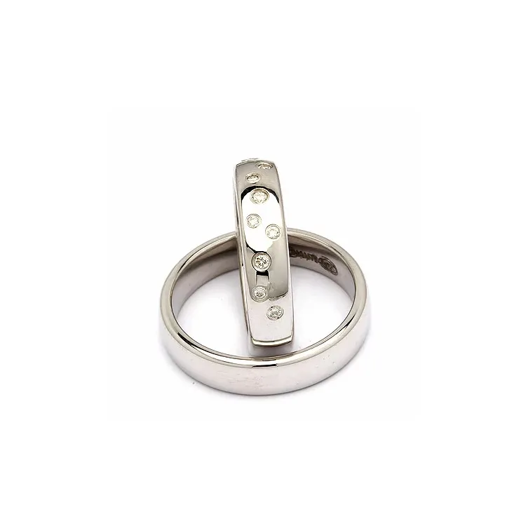 Vihkisormusta hopea 0,126 ct
