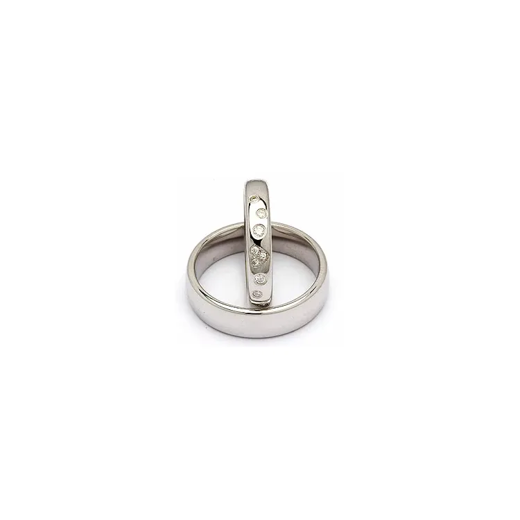 Vihkisormusta hopea 0,13 ct