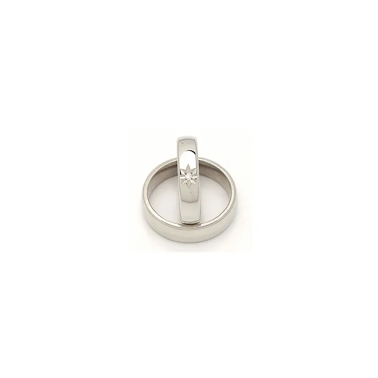 Vihkisormusta hopea 0,020 ct