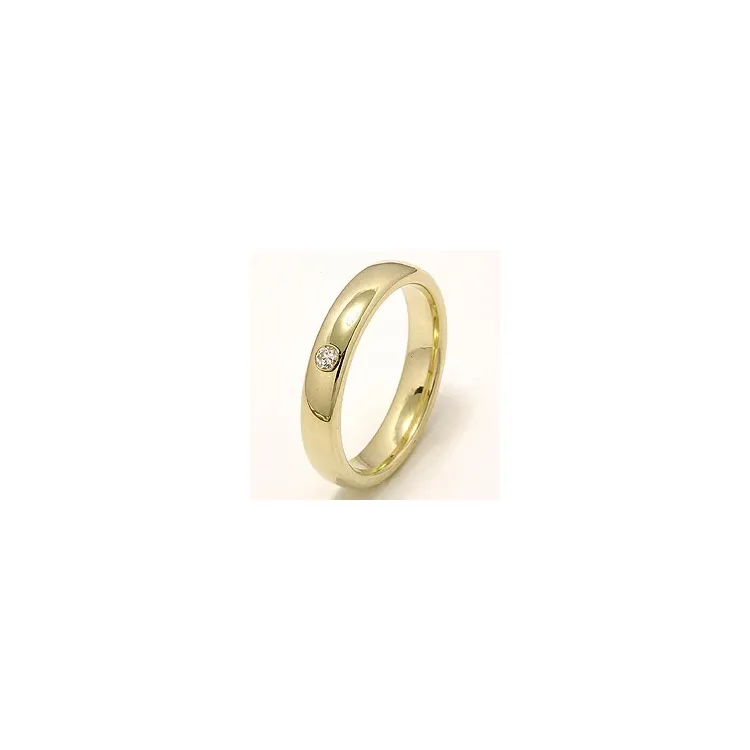 Vihkisormus 9 karaatin kultaa 0,05 ct