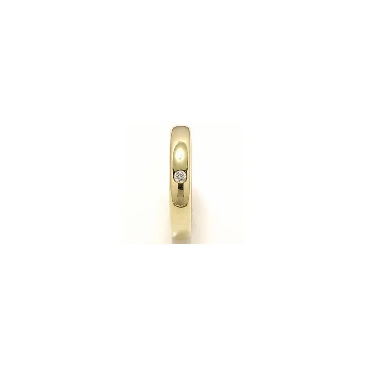 Vihkisormus 9 karaatin kultaa 0,05 ct