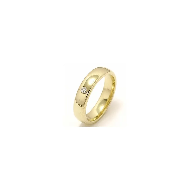 Vihkisormus 9 karaatin kultaa 0,05 ct