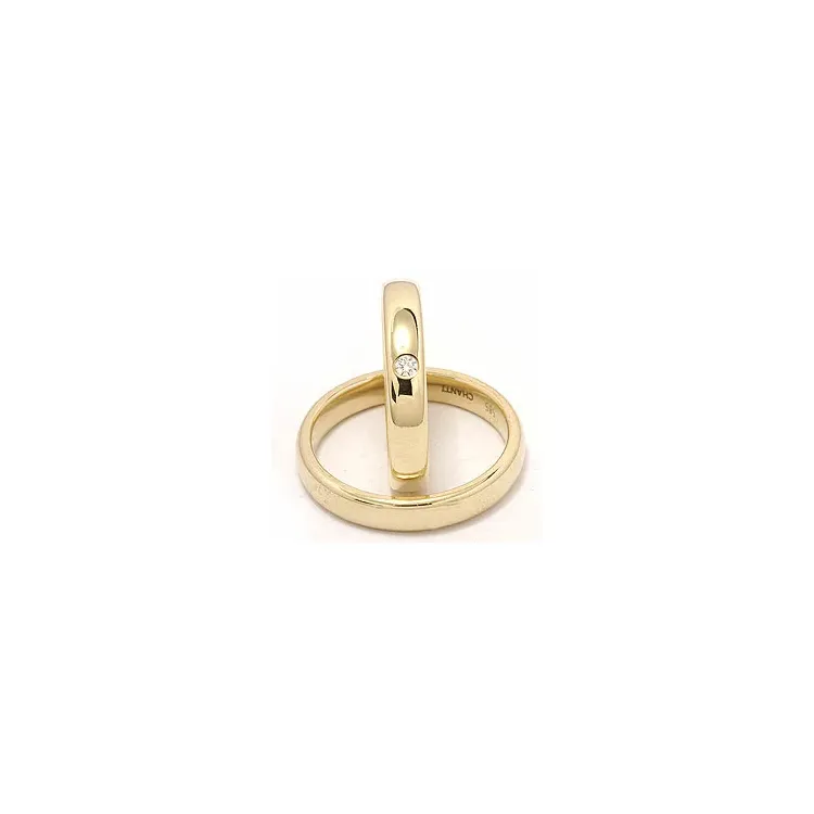 Vihkisormusta 9 karaatin kultaa 0,05 ct