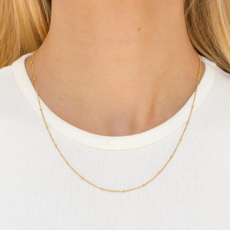 vedenkestävät kuulakaulaketju kullattu teräs  x 1,8 mm  - OCEANA