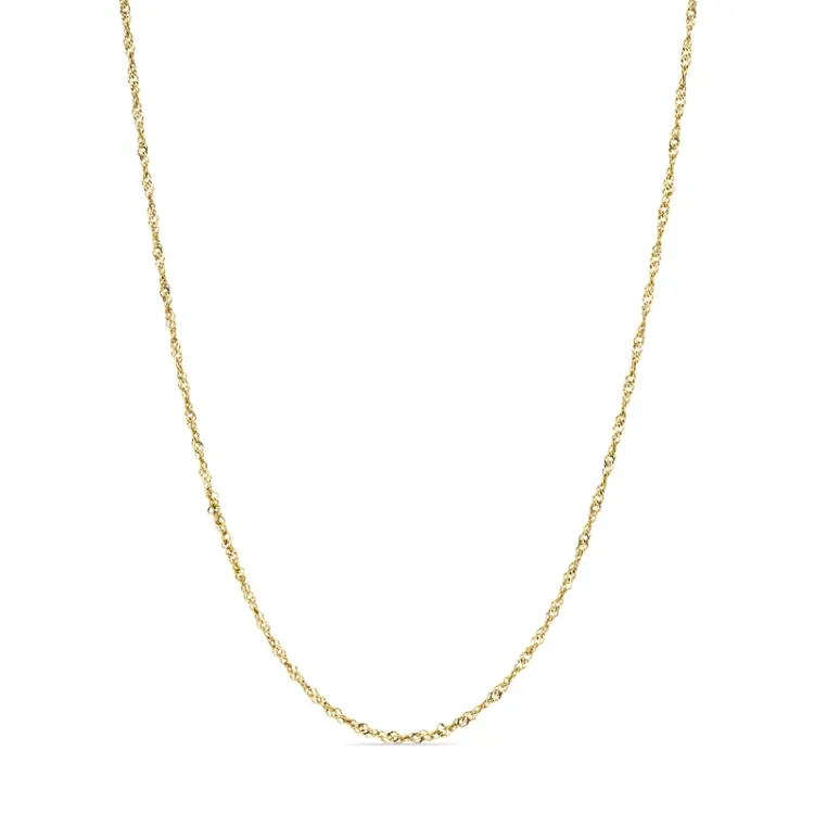 vedenkestävät singapore kaulaketju kullattu teräs  x 1,5 mm  - OCEANA