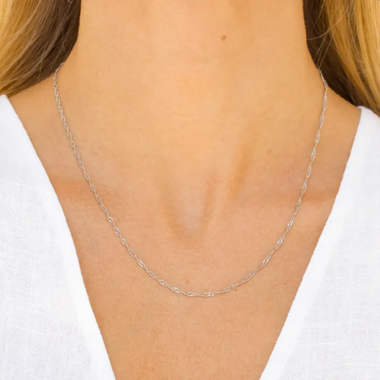 vedenkestävät singapore kaulaketju teräs  x 2,0 mm  - OCEANA