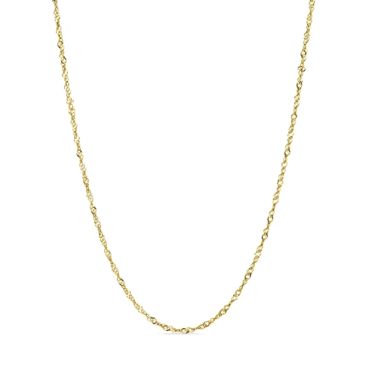 vedenkestävät singapore kaulaketju kullattu teräs  x 2,0 mm  - OCEANA