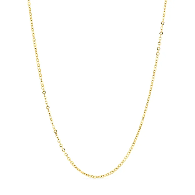 vedenkestävät kaulaketju kullattu teräs  x 2,0 mm  - OCEANA