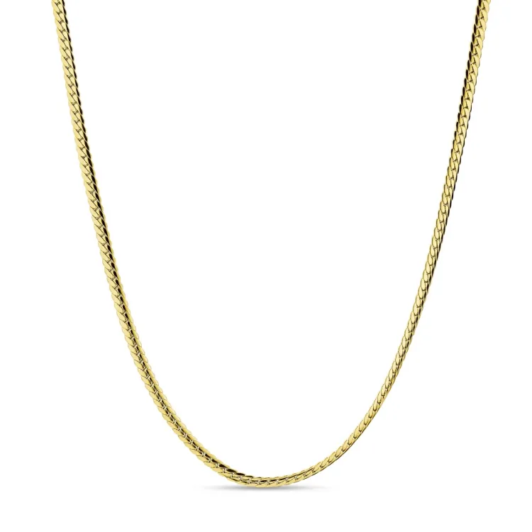 vedenkestävät kaulaketju kullattu teräs  x 3 mm 