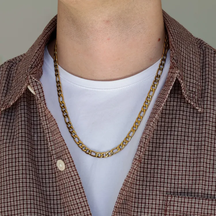 vedenkestävät kaulaketju kullattu teräs  x 6.50 mm 