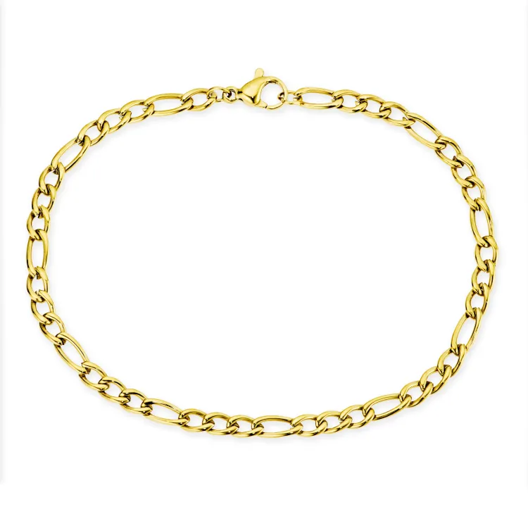 vedenkestävät rannekoru kullattu teräs  x 4,0 mm 