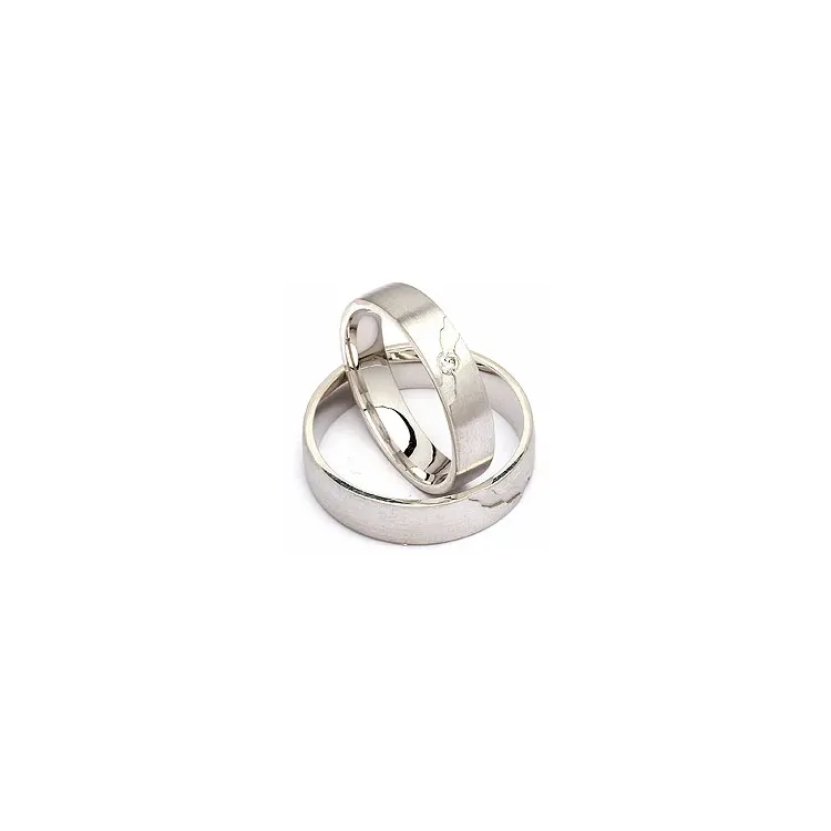Vihkisormusta hopea 0,035 ct