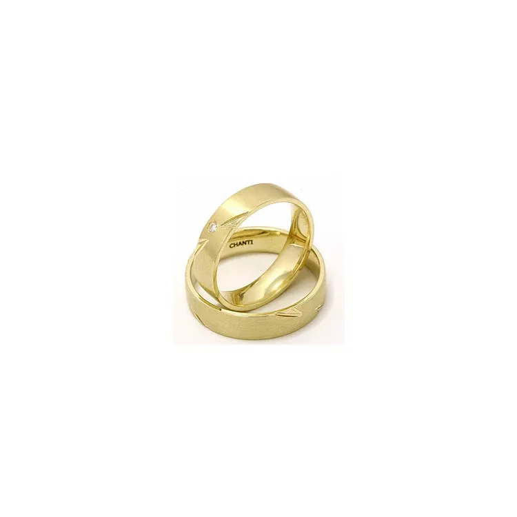 Vihkisormusta 14 karaatin kultaa 0,025 ct - setit