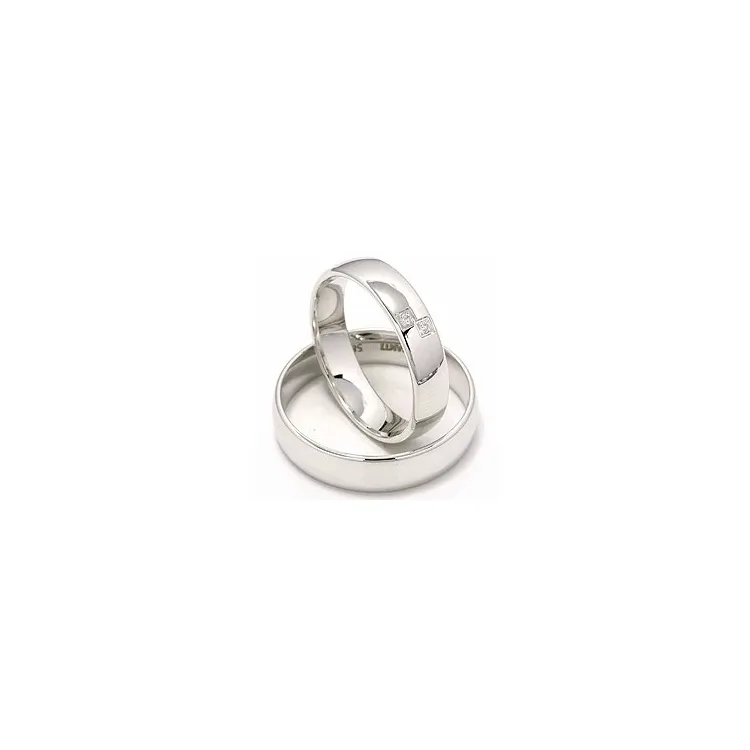 vihkisormusta 14 karaatin valkokultaa 2 x 0,02 ct - setit