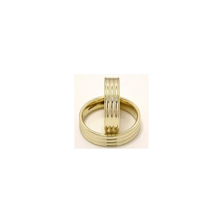 Vihkisormusta 14 karaatin kultaa 0,024 ct - setit
