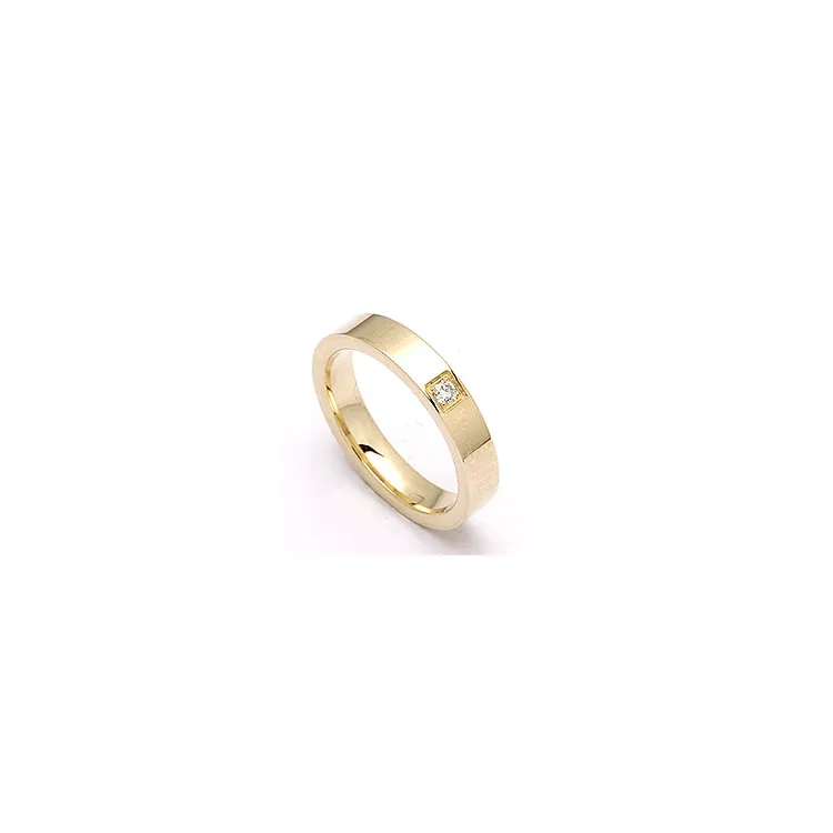 Vihkisormus 14 karaatin kultaa 0,05 ct
