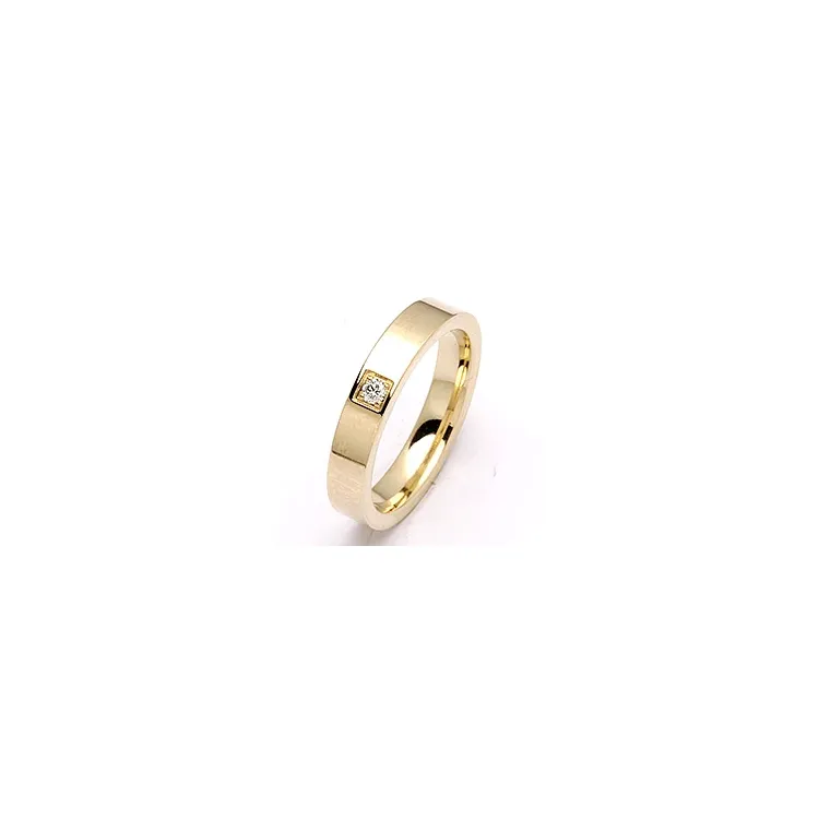 Vihkisormus 14 karaatin kultaa 0,05 ct