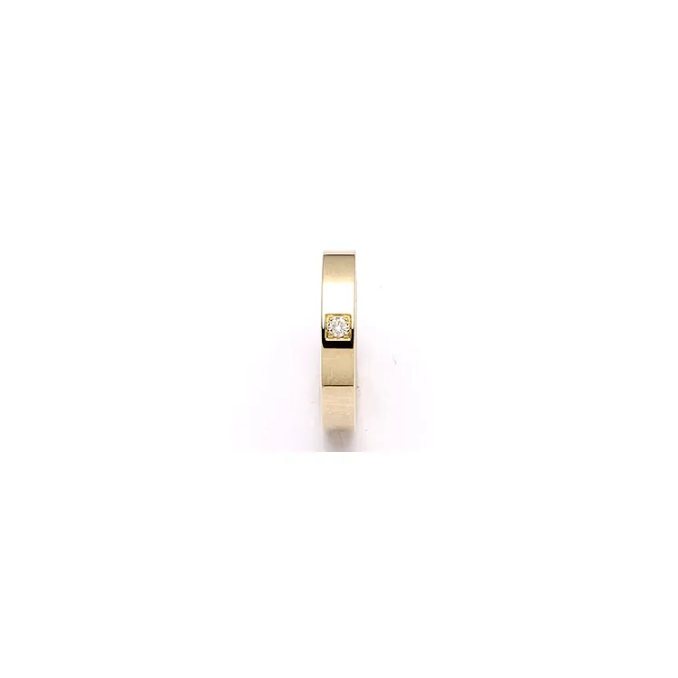 Vihkisormus 14 karaatin kultaa 0,05 ct