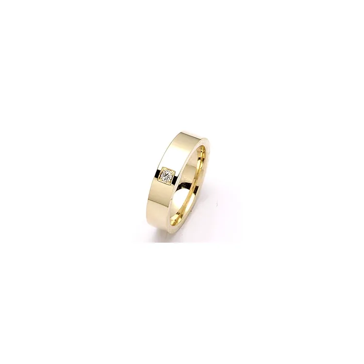 Vihkisormus 14 karaatin kultaa 0,05 ct