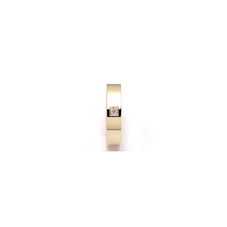 Vihkisormus 14 karaatin kultaa 0,05 ct