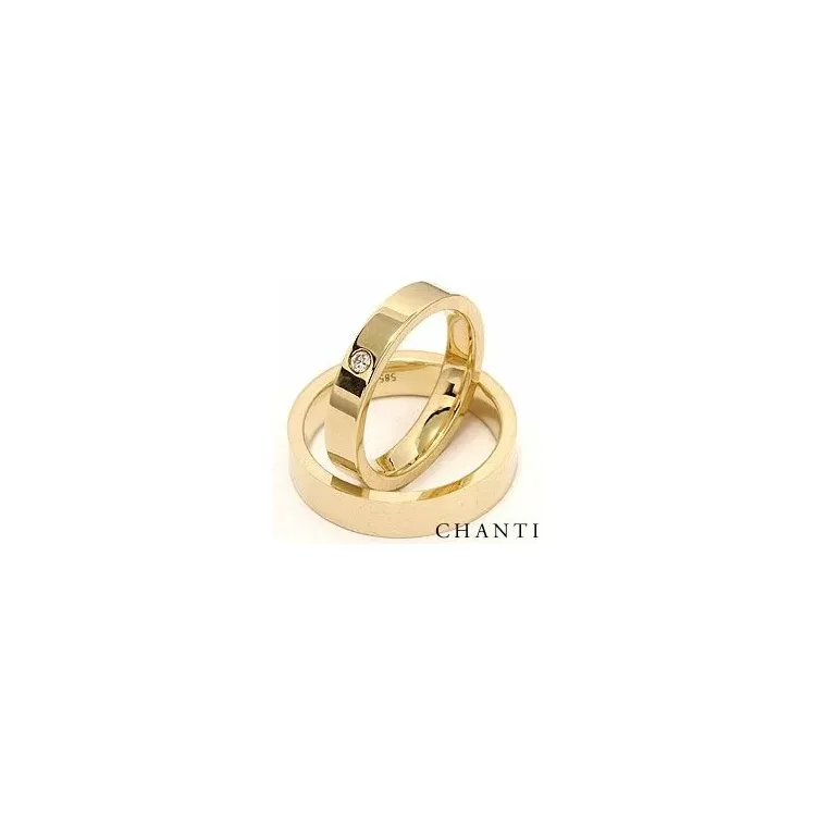 Vihkisormusta 9 karaatin kultaa 0,05 ct