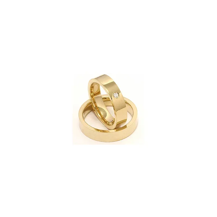 Vihkisormusta 9 karaatin kultaa 0,05 ct