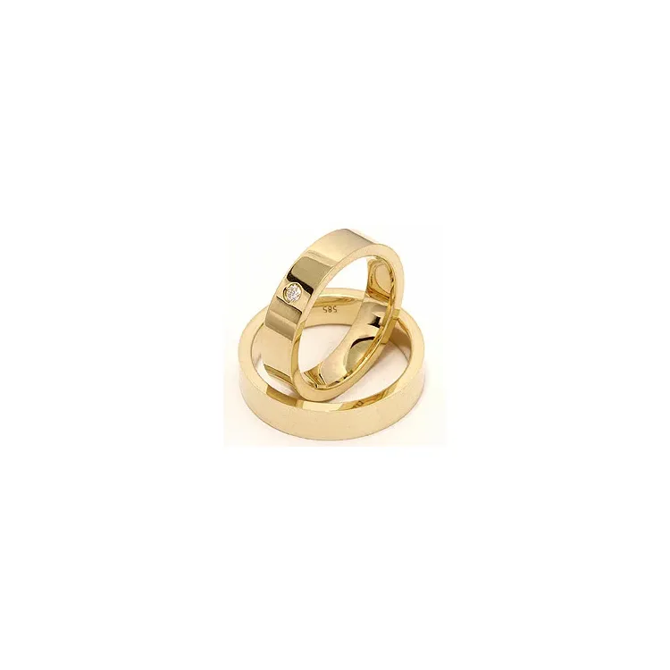 Vihkisormusta 9 karaatin kultaa 0,05 ct