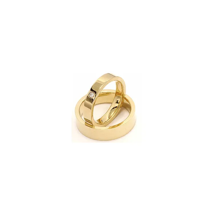 Vihkisormusta 9 karaatin kultaa 0,05 ct