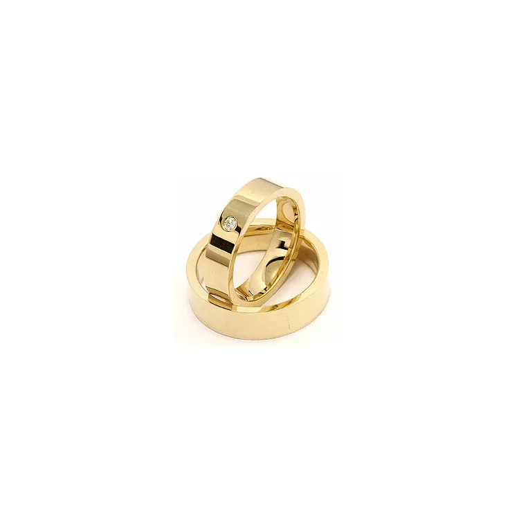 Vihkisormusta 9 karaatin kultaa 0,05 ct