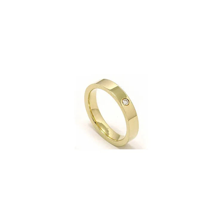 Vihkisormus 9 karaatin kultaa 0,05 ct