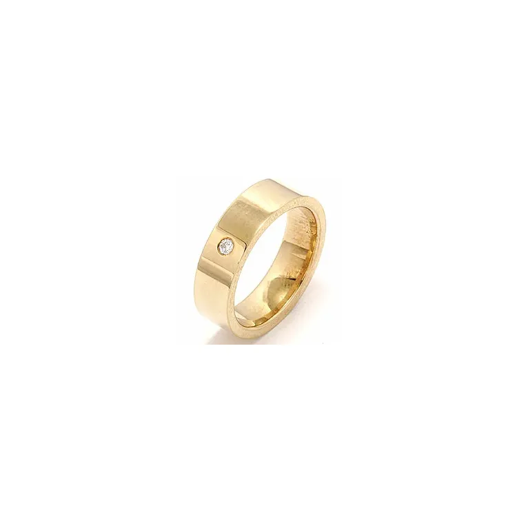Vihkisormus 9 karaatin kultaa 0,05 ct