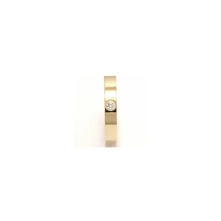 Vihkisormus 14 karaatin kultaa 0,10 ct