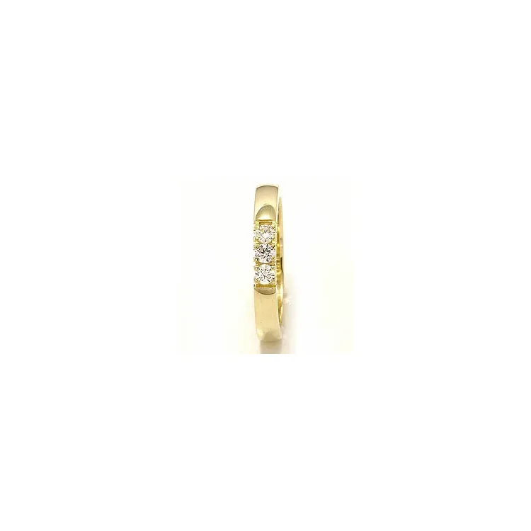 alianssisormus 14 karaatin kultaa 3 x 0,07 ct