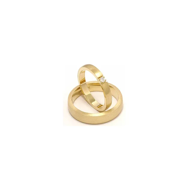 Matta vihkisormusta 14 karaatin kultaa 0,05 ct ct - setit