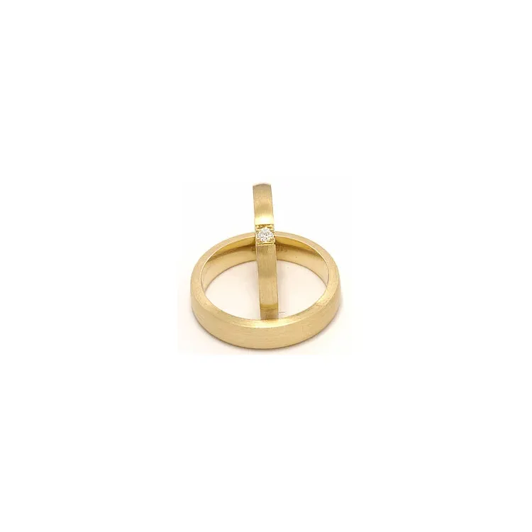 Matta vihkisormusta 14 karaatin kultaa 0,05 ct ct - setit