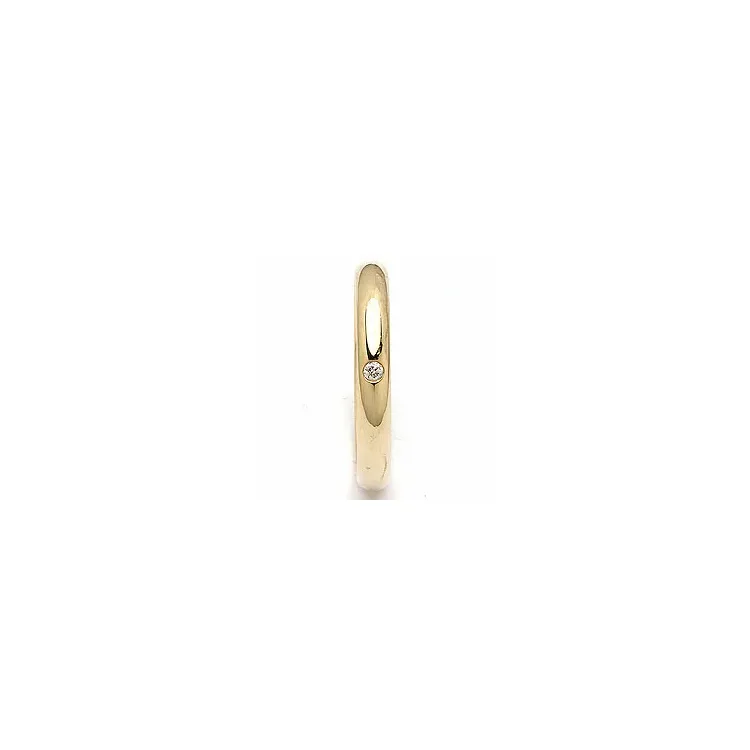 Vihkisormus 14 karaatin kultaa 0,025 ct