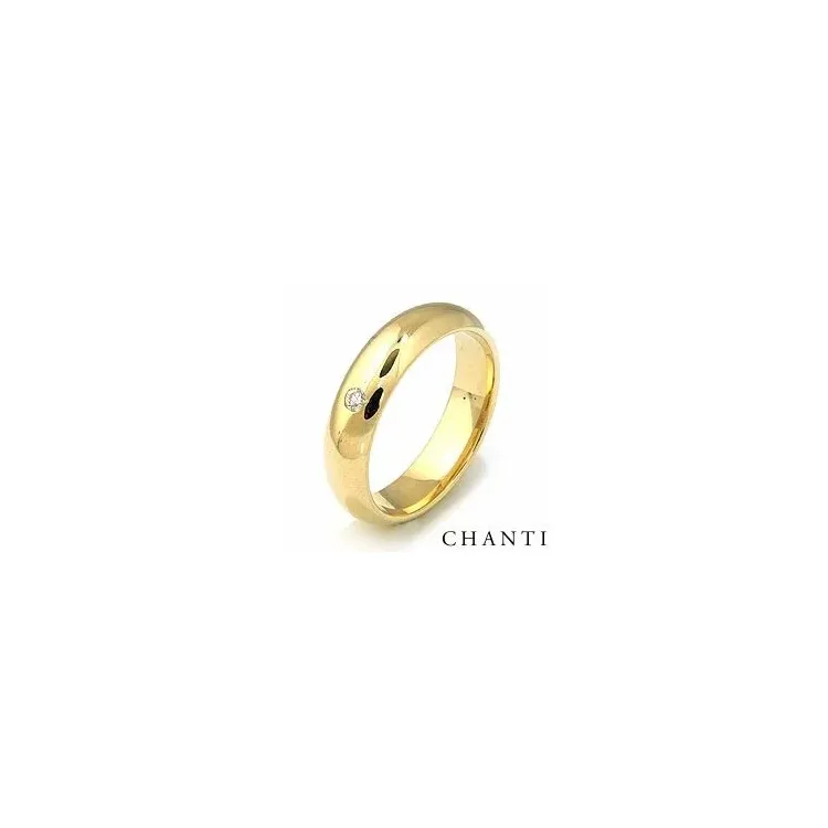 Vihkisormus 14 karaatin kultaa 0,05 ct