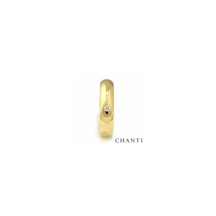 Vihkisormus 14 karaatin kultaa 0,05 ct