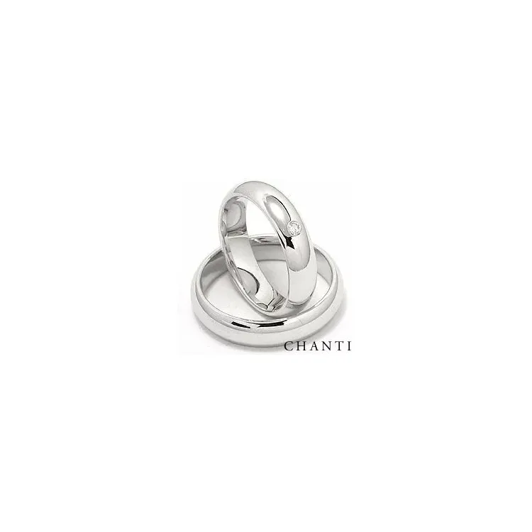 Vihkisormusta 14 karaatin valkokultaa 0,05 ct - setit