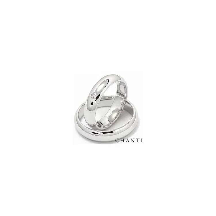 Vihkisormusta 14 karaatin valkokultaa 0,05 ct - setit