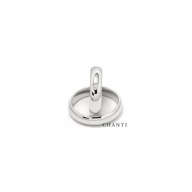 Vihkisormusta 14 karaatin valkokultaa 0,05 ct - setit