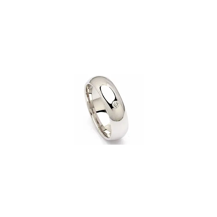 briljantti vihkisormus 14 karaatin valkokultaa 0,05 ct