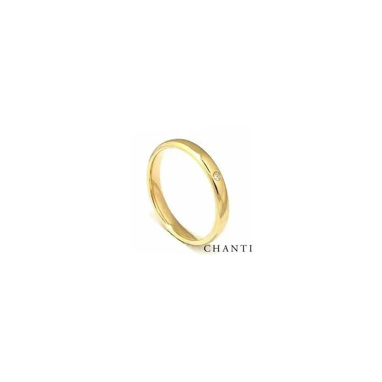 Vihkisormus 14 karaatin kultaa 0,025 ct