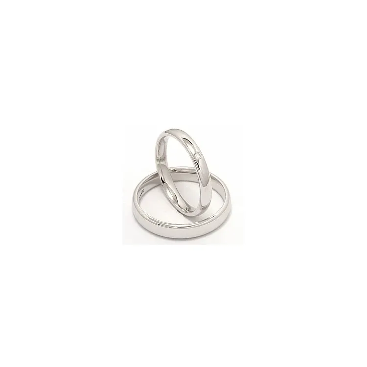 vihkisormusta 14 karaatin valkokultaa 0,025 ct - setit