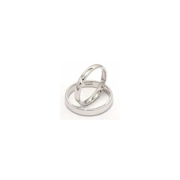 vihkisormusta 14 karaatin valkokultaa 0,025 ct - setit